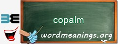 WordMeaning blackboard for copalm